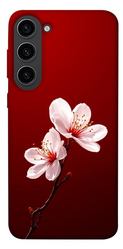 Чехол itsPrint Sakura red для Samsung Galaxy S23, цветы, купить оптом с доставкой