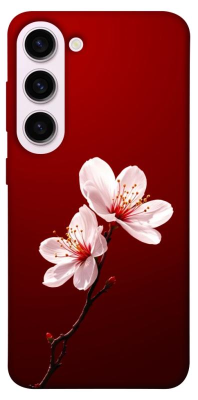 Чехол itsPrint Sakura red для Samsung Galaxy S23+, цветы, купить оптом с доставкой