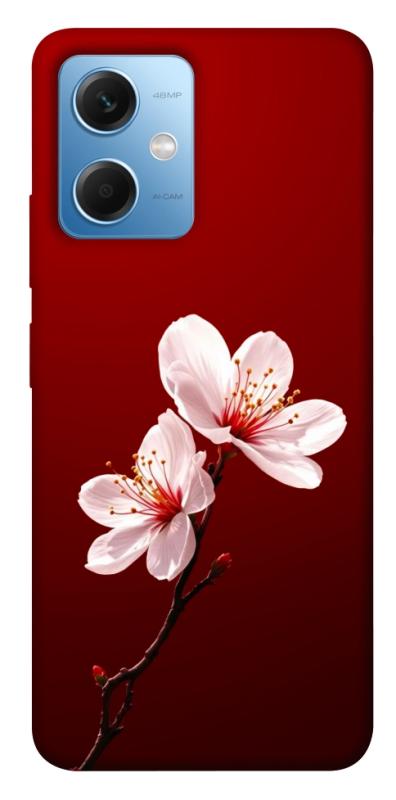 Чехол itsPrint Sakura red для Xiaomi Redmi Note 12 5G, цветы, купить оптом с доставкой