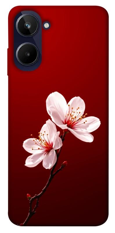 Чехол itsPrint Sakura red для Realme 10 4G, цветы, купить оптом с доставкой