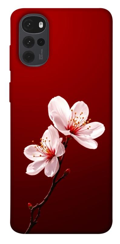 Чехол itsPrint Sakura red для Motorola Moto G22, цветы, купить оптом с доставкой