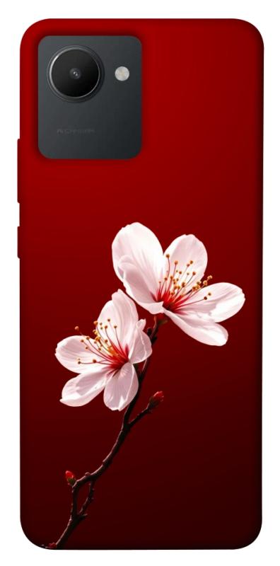Чехол itsPrint Sakura red для Realme C30s, цветы, купить оптом с доставкой