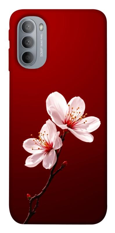 Чехол itsPrint Sakura red для Motorola Moto G31, цветы, купить оптом с доставкой