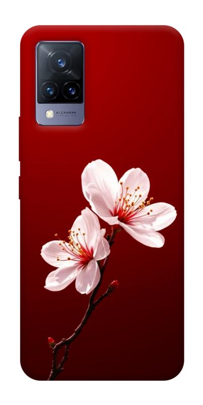 Чохол itsPrint Sakura red для Vivo V21, квіти, купити оптом з доставкою
