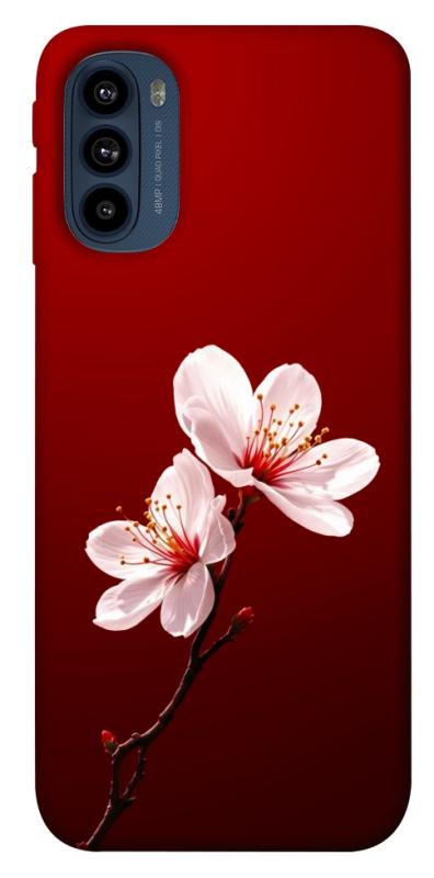 Чехол itsPrint Sakura red для Motorola Moto G41, цветы, купить оптом с доставкой