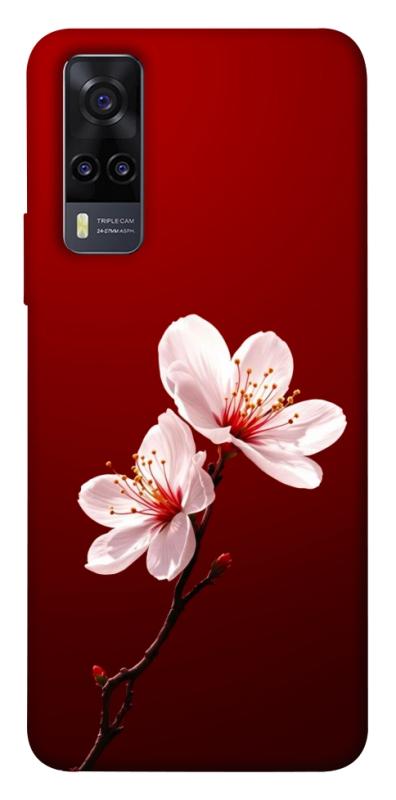Чехол itsPrint Sakura red для Vivo Y31, цветы, купить оптом с доставкой