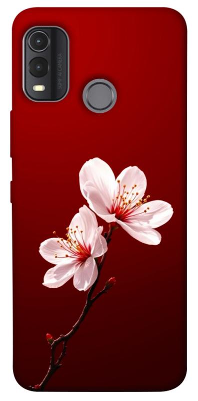 Чехол itsPrint Sakura red для Nokia G11 Plus, цветы, купить оптом с доставкой