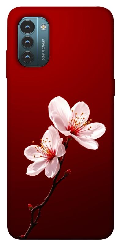 Чехол itsPrint Sakura red для Nokia G21, цветы, купить оптом с доставкой