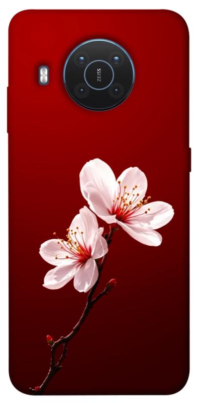 Чехол itsPrint Sakura red для Nokia X10 / X20, цветы, купить оптом с доставкой