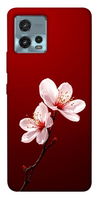 Чохол itsPrint Sakura red для Motorola Moto G72, квіти, купити оптом з доставкою