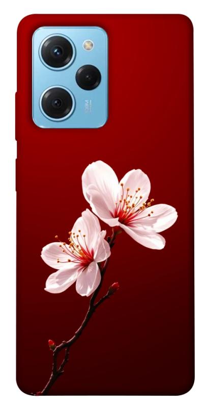 Чохол itsPrint Sakura red для Xiaomi Poco X5 Pro 5G, квіти, купити оптом з доставкою