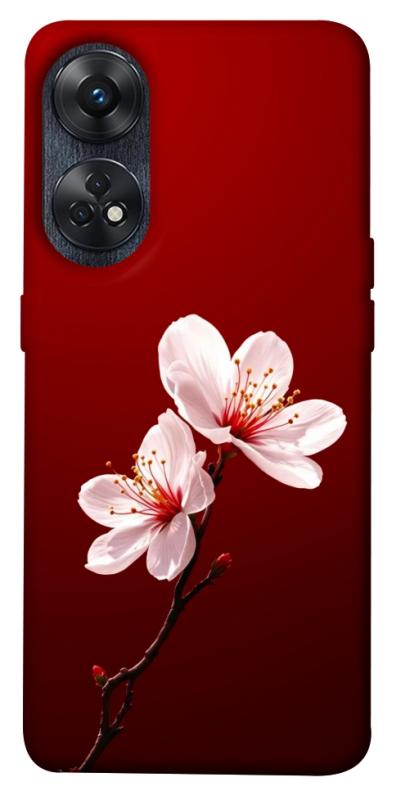 Чехол itsPrint Sakura red для Oppo Reno 8 T 4G, цветы, купить оптом с доставкой
