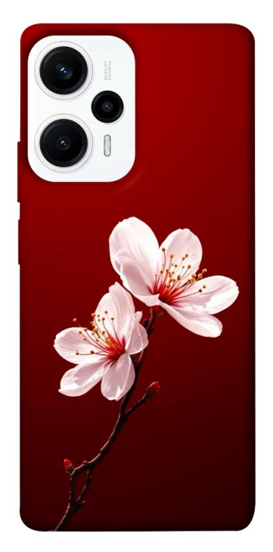 Чехол itsPrint Sakura red для Xiaomi Poco F5 / Note 12 Turbo, цветы, купить оптом с доставкой