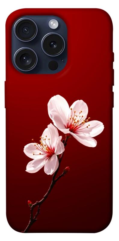 Чохол itsPrint Sakura red для Apple iPhone 15 Pro (6.1"), квіти, купити оптом з доставкою