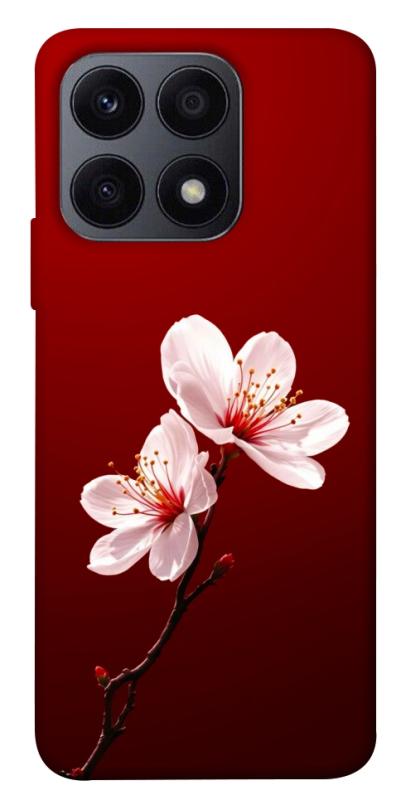 Чехол itsPrint Sakura red для Huawei Honor X8a, цветы, купить оптом с доставкой