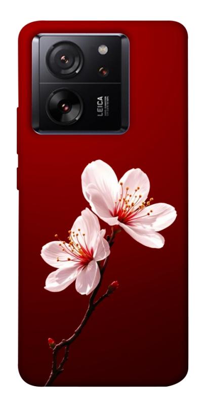 Чехол itsPrint Sakura red для Xiaomi 13T, цветы, купить оптом с доставкой