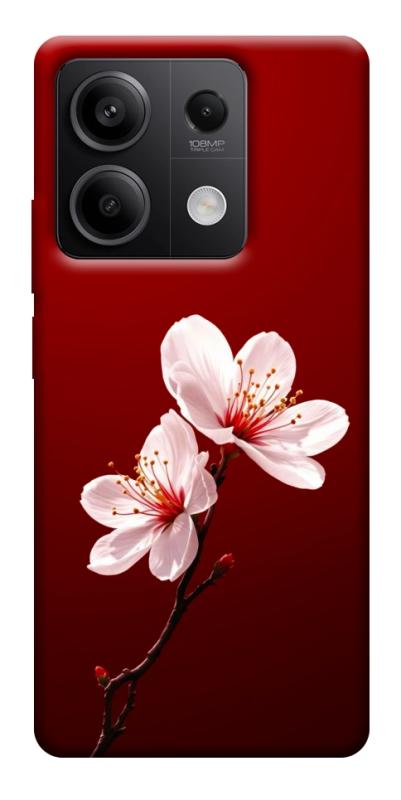 Чехол itsPrint Sakura red для Xiaomi Redmi Note 13 5G, цветы, купить оптом с доставкой