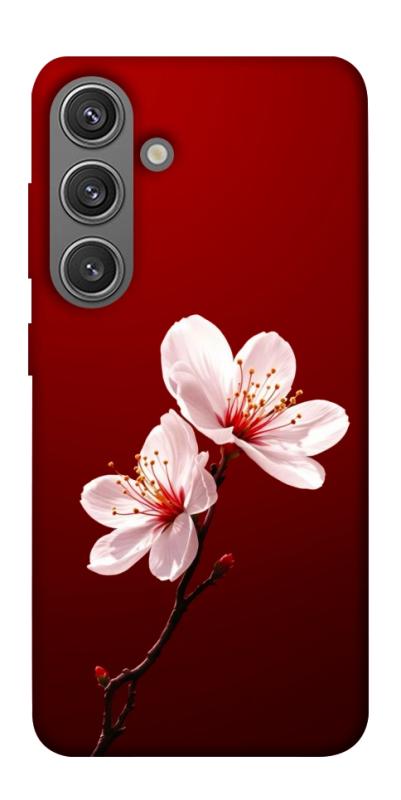 Чехол itsPrint Sakura red для Samsung Galaxy S24+, цветы, купить оптом с доставкой