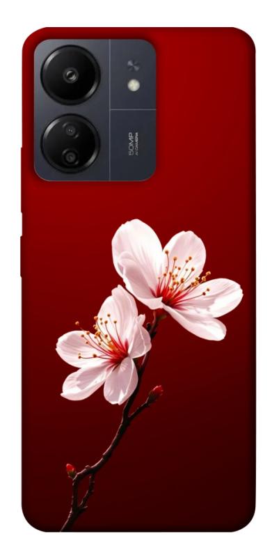 Чехол itsPrint Sakura red для Xiaomi Redmi 13C, цветы, купить оптом с доставкой