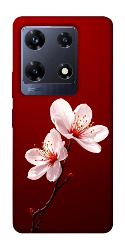 Чехол itsPrint Sakura red для Infinix Note 30 Pro, цветы, купить оптом с доставкой
