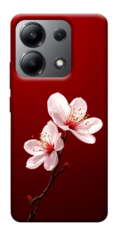 Чехол itsPrint Sakura red для Xiaomi Redmi Note 13 4G, цветы, купить оптом с доставкой