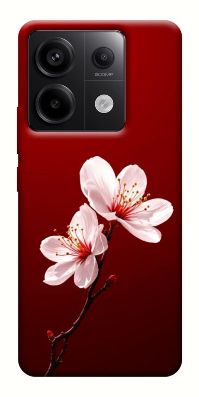 Чехол itsPrint Sakura red для Xiaomi Redmi Note 13 Pro 4G, цветы, купить оптом с доставкой