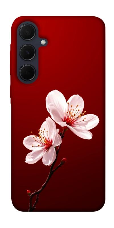 Чехол itsPrint Sakura red для Samsung Galaxy A55, цветы, купить оптом с доставкой