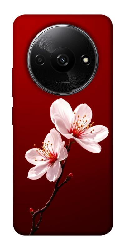 Чехол itsPrint Sakura red для Xiaomi Redmi A3, цветы, купить оптом с доставкой