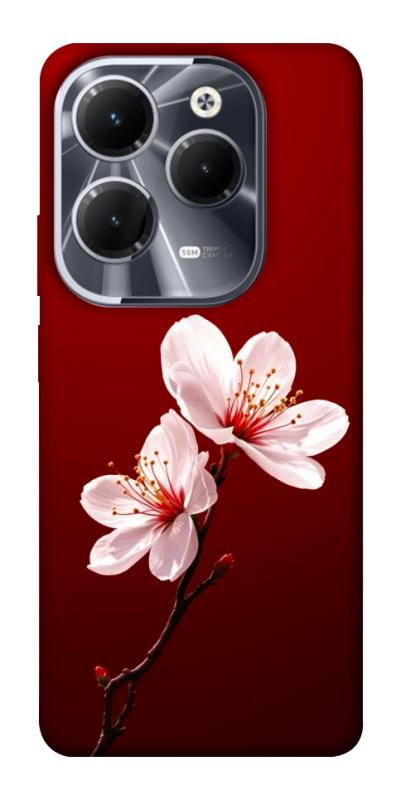 Чехол itsPrint Sakura red для Infinix Hot 40, цветы, купить оптом с доставкой