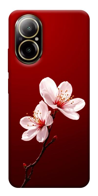 Чехол itsPrint Sakura red для Realme C67 4G, цветы, купить оптом с доставкой