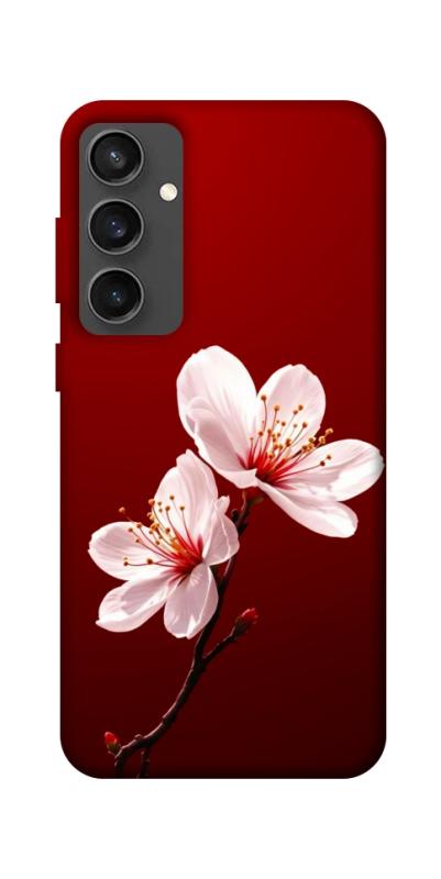 Чехол itsPrint Sakura red для Samsung Galaxy S24 FE, цветы, купить оптом с доставкой