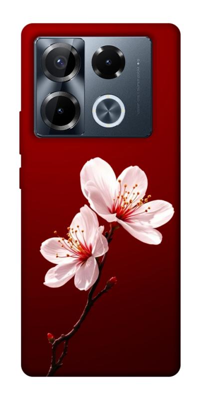 Чехол itsPrint Sakura red для Infinix Note 40 Pro 4G, цветы, купить оптом с доставкой