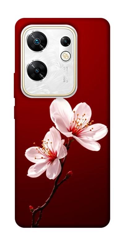 Чехол itsPrint Sakura red для Infinix Zero 30 4G, цветы, купить оптом с доставкой