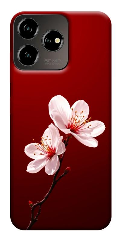 Чохол itsPrint Sakura red для ZTE Blade V50 Desing 4G, квіти, купити оптом з доставкою