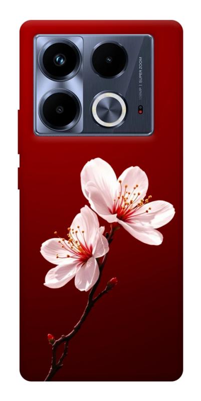 Чехол itsPrint Sakura red для Infinix Note 40 4G, цветы, купить оптом с доставкой