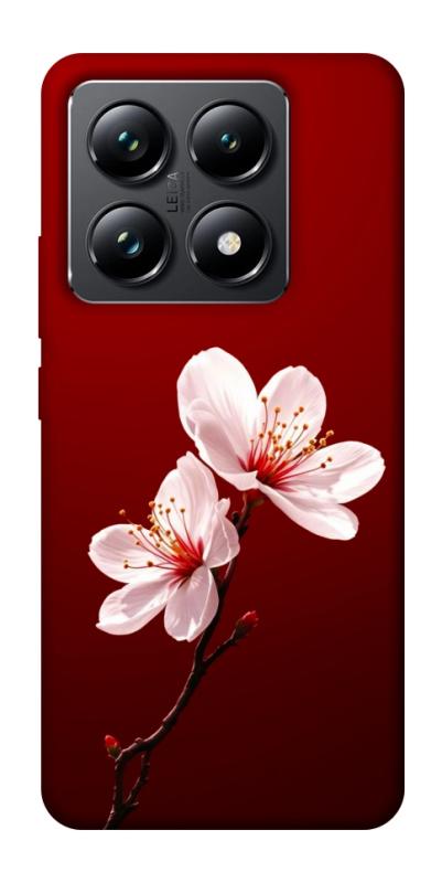 Чехол itsPrint Sakura red для Xiaomi 14T Pro, цветы, купить оптом с доставкой