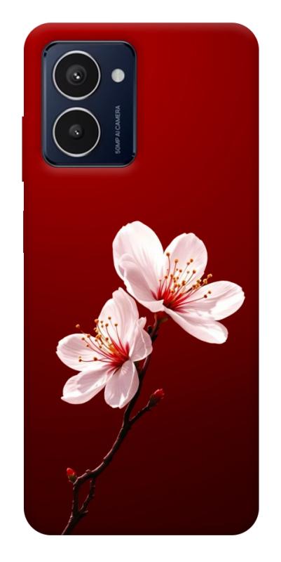 Чехол itsPrint Sakura red для HMD Pulse Pro, цветы, купить оптом с доставкой