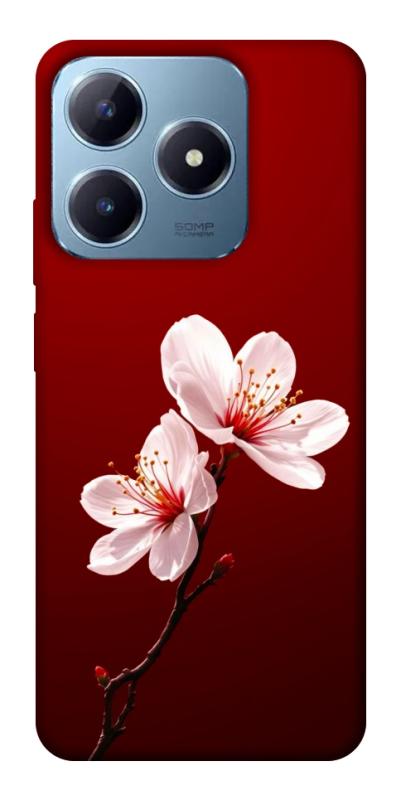 Чехол itsPrint Sakura red для Realme C63 4G, цветы, купить оптом с доставкой