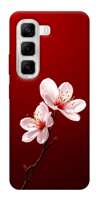 Чохол itsPrint Sakura red для Infinix Hot 50 4G, квіти, купити оптом з доставкою