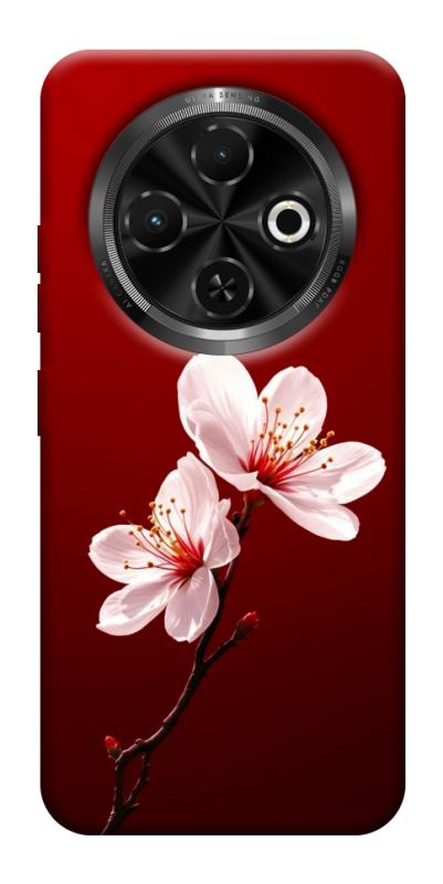 Чохол itsPrint Sakura red для TECNO Spark 30C, квіти, купити оптом з доставкою