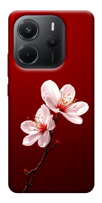 Чехол itsPrint Sakura red для Xiaomi Redmi Note 14 4G (Int. version), цветы, купить оптом с доставкой