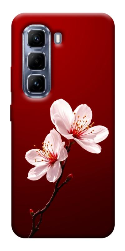 Чехол itsPrint Sakura red для Infinix Hot 50 Pro, цветы, купить оптом с доставкой