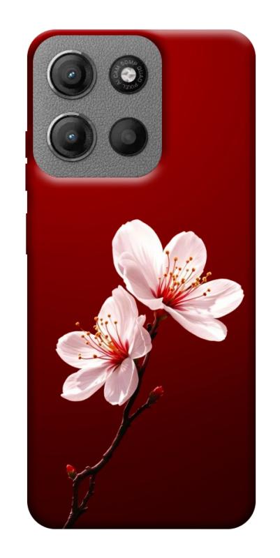 Чехол itsPrint Sakura red для Motorola Moto G15 4G, цветы, купить оптом с доставкой