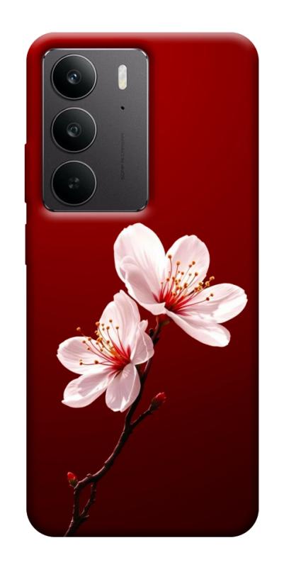 Чехол itsPrint Sakura red для Realme C75, цветы, купить оптом с доставкой