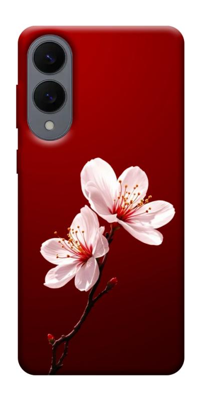 Чехол itsPrint Sakura red для Samsung Galaxy S25 Edge, цветы, купить оптом с доставкой