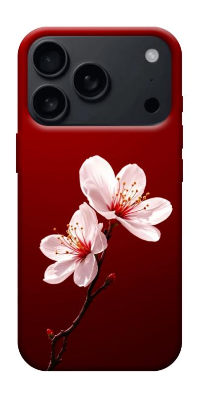 Чехол itsPrint Sakura red для Apple iPhone 17 Pro Max (6.9"), цветы, купить оптом с доставкой