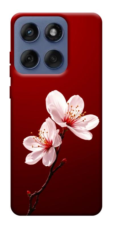 Чехол itsPrint Sakura red для Motorola Edge 60 Fusion, цветы, купить оптом с доставкой