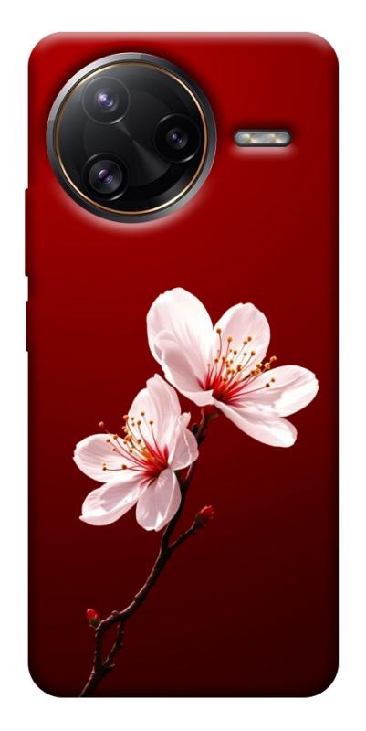 Чехол itsPrint Sakura red для Xiaomi Poco F7, цветы, купить оптом с доставкой
