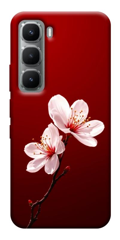 Чехол itsPrint Sakura red для Infinix Hot 60i, цветы, купить оптом с доставкой