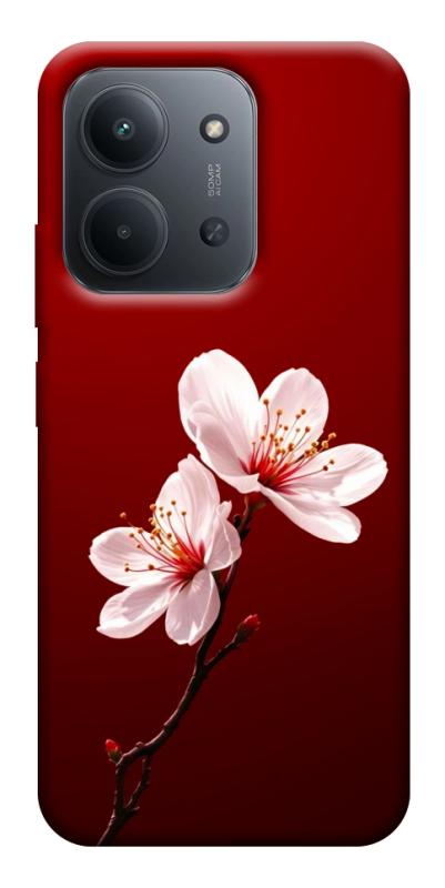 Чехол itsPrint Sakura red для Xiaomi Redmi 15C (EU), цветы, купить оптом с доставкой